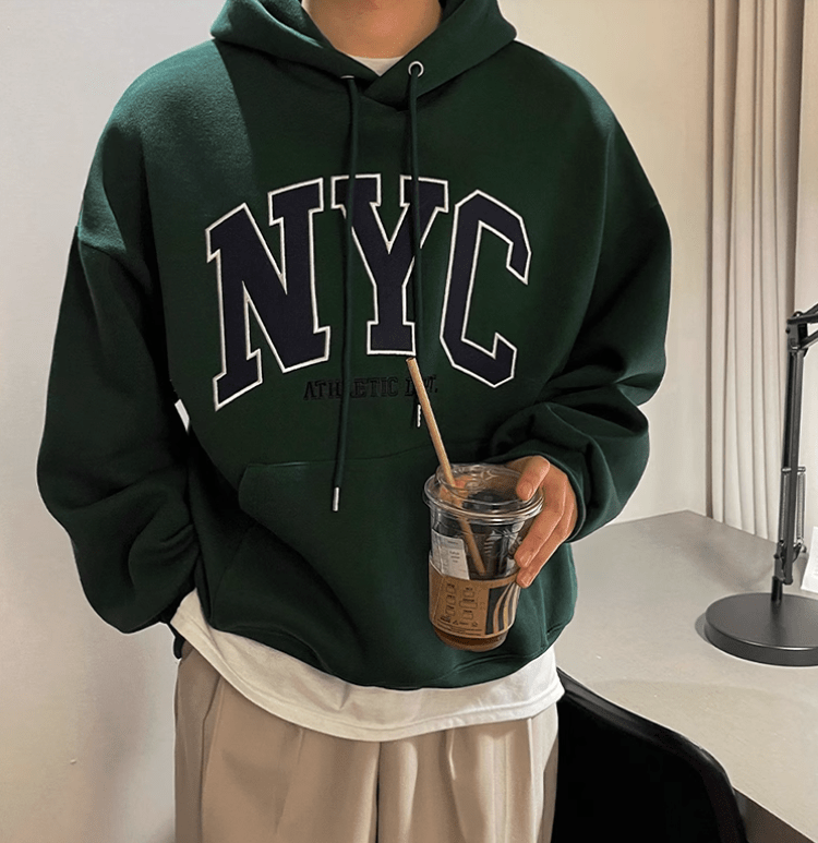 RT No. 10955 EMBROIDERED NYC PULLOVER HOODIE – REALTAKAI
