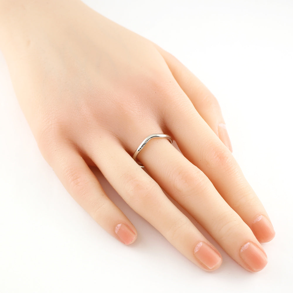 ティファニー カーブドバンド リング 指輪 17.5号 Pt950プラチナ