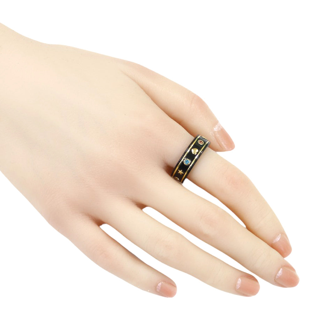 GUCCI グッチ アイコンブラックセラミックジェームストーン/METAL