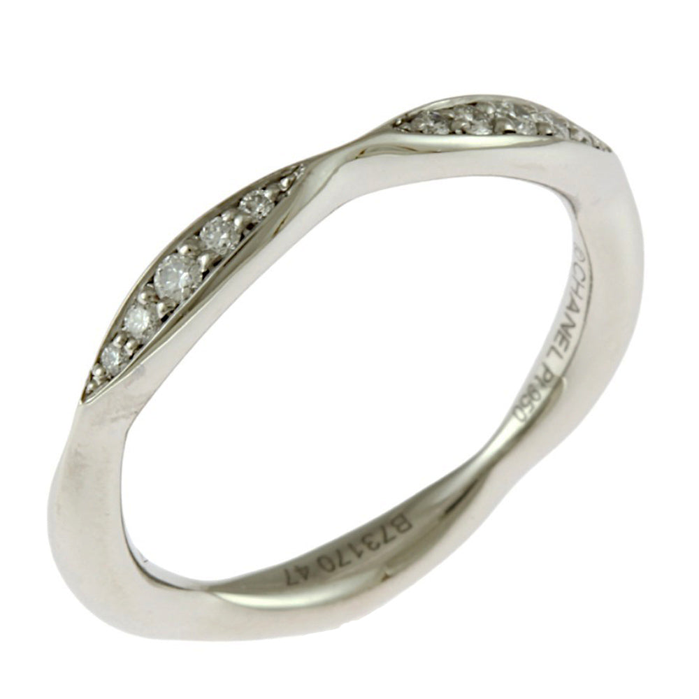 シャネル カメリア ダイヤモンド リング 指輪 シャネル 6.5号 Pt950