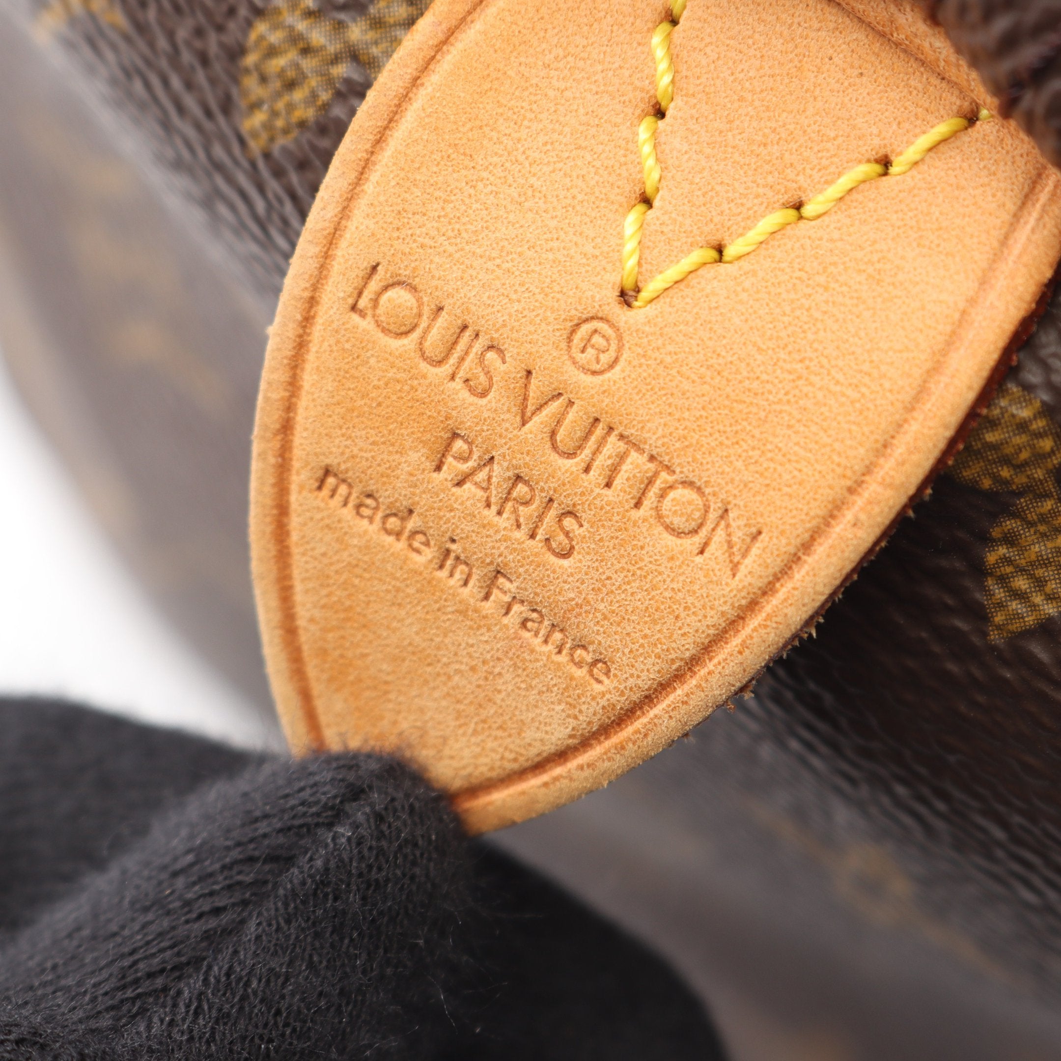 スピーディ30 モノグラム ハンドバッグ PVC レザー ブラウン ルイ