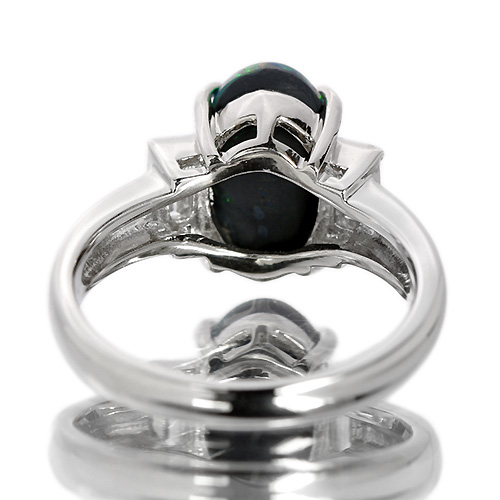 オパールプラチナ900 ダイヤモンド0.17 オパール2.20 8g オパール