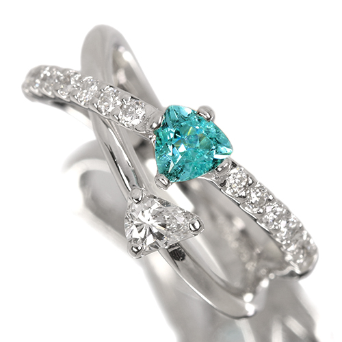 第383回抽選販売＞パライバトルマリン 0.3ct ダイヤモンド 0.4ct