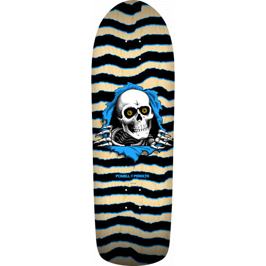 Powell Peralta Old School Ripper Skateboard Deck Nat/Blue- 9.89