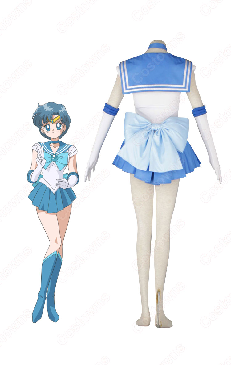 セーラー戦士 水野亜美（みずのあみ）戦闘服 コスプレ衣装 『美少女