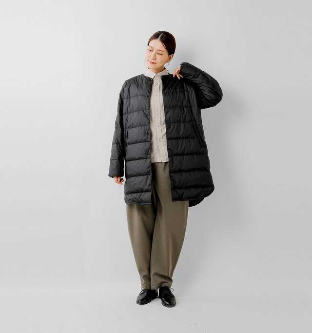 ORCIVAL｜ライトダウン ノーカラー コート / ジャケット or-a0602dpr