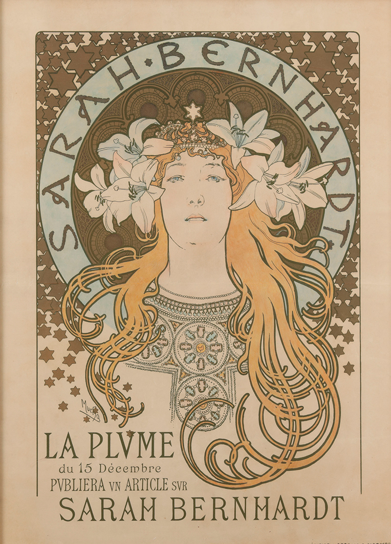 アルフォンス・ミュシャ「サラ・ベルナール」1896年 - 19世紀末の