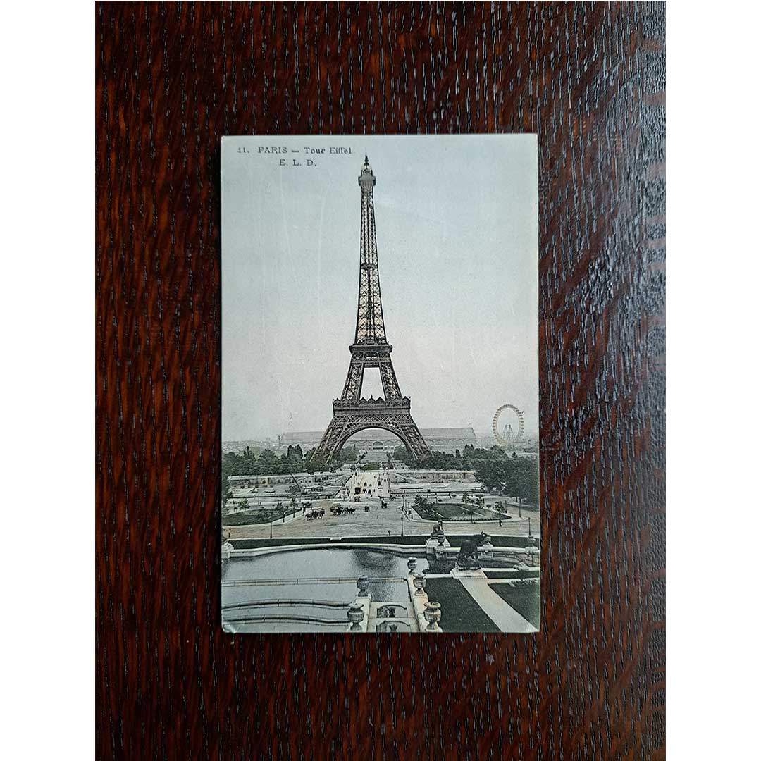 パリ エッフェル塔》｜ 1910年頃 アンティーク写真絵はがき