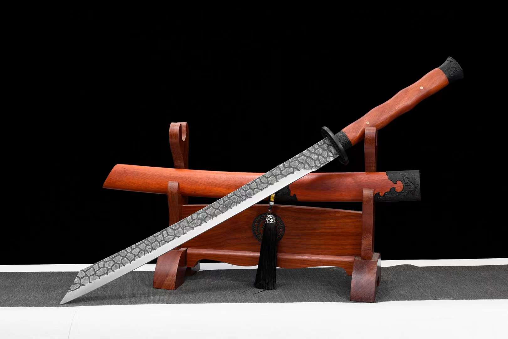 Real Chinese Dao Sword Handmade Battle Ready Full Tang Spring Steel Re