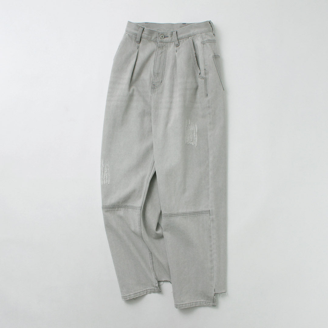 YENN（イェン） ハイライズ タックワイドパンツ / レディース ボトムス