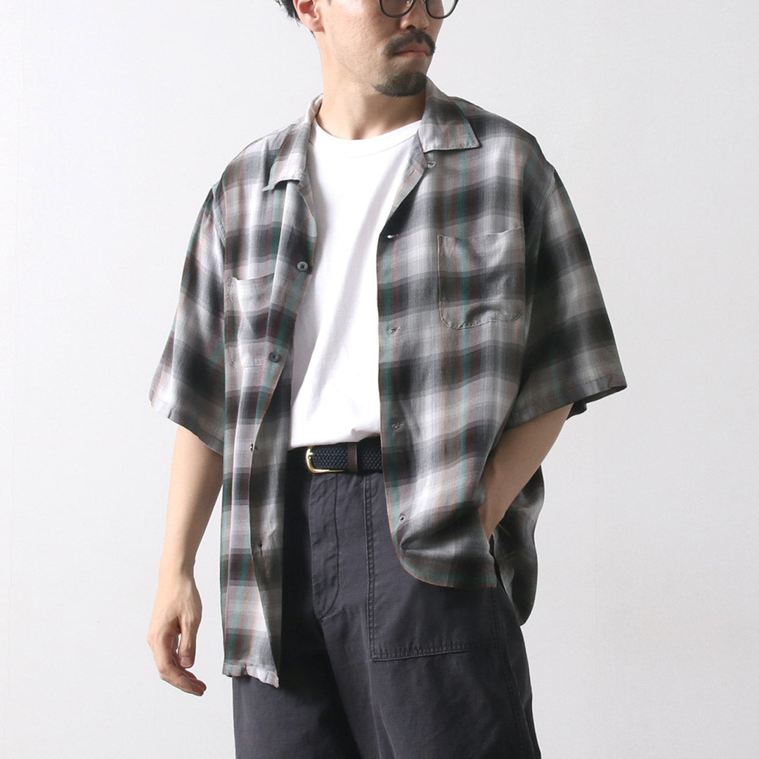 TOWNCRAFT（タウンクラフト） 60s オンブレー レーヨン ループカラー