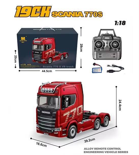 HOSHI Huina 1501 770S V8 1/18 RCトラクタートラック - 19CH 2.4Ghz