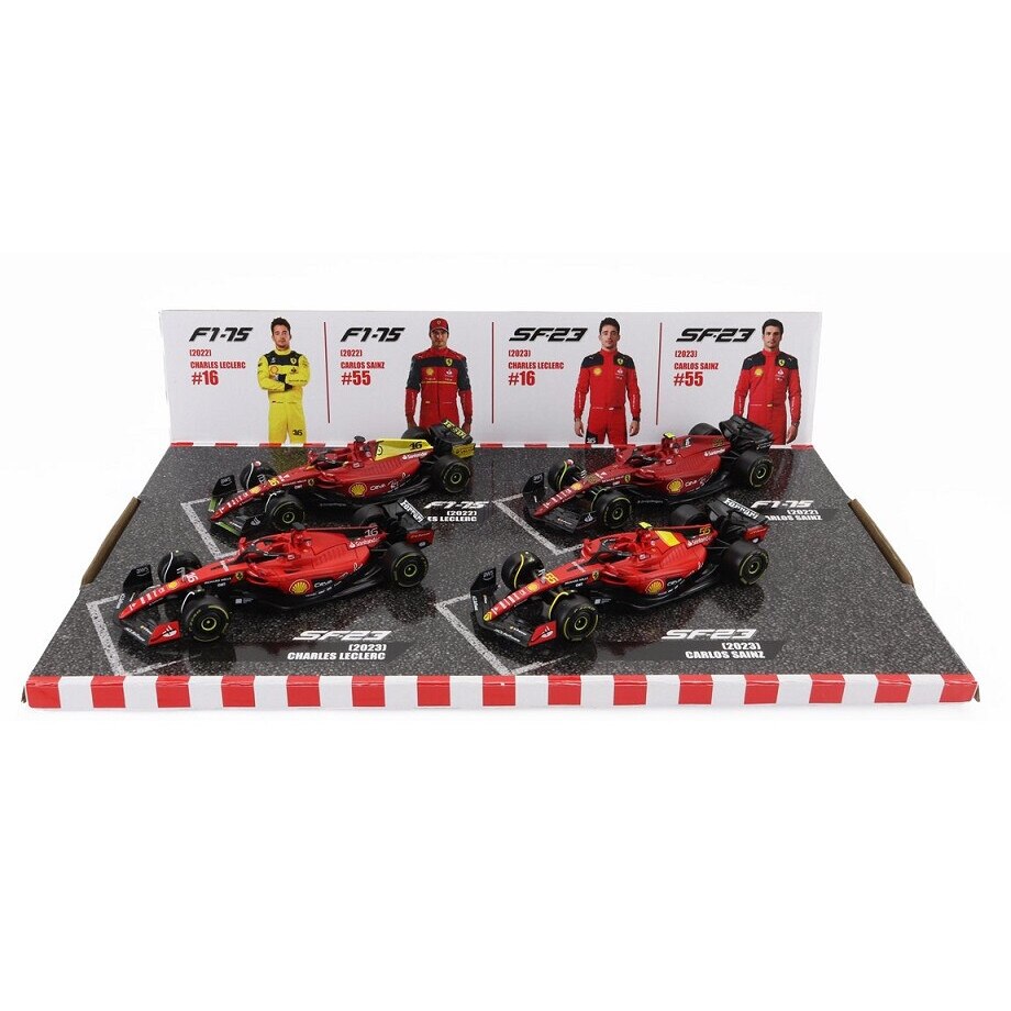 Set 4 machete Formula 1 Ferrari Leclerc/Sainz 2022-2023 - 1/43