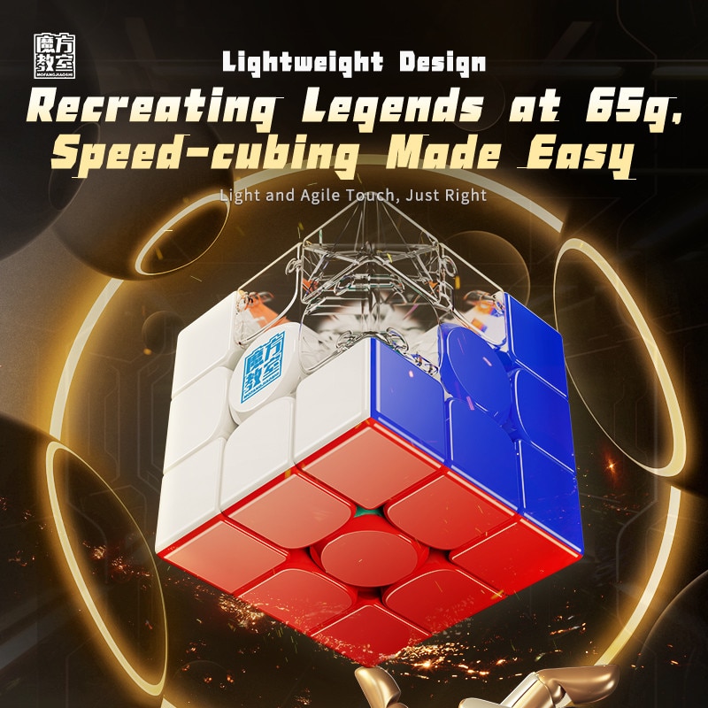Cub Rubik MoYu RS3M V5, Exista o cutie de afisare robot, 3x3, 65g
