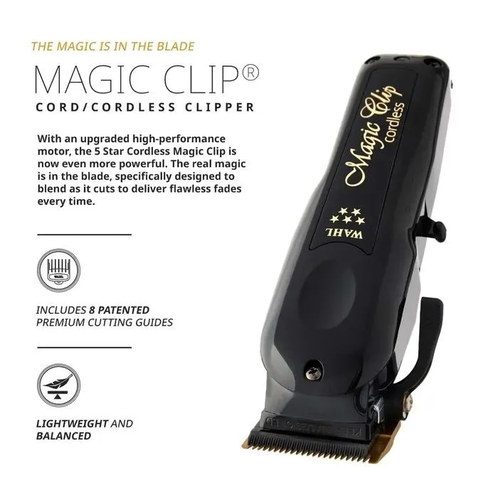 Aparat de tuns Wahl Magic Clip Cordless 5 Star, 40mm, 0.5-2.9mm