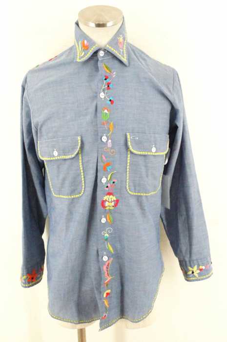 BIG MAC （ビッグマック） 70S 刺繍シャンブレーシャツ メンズ