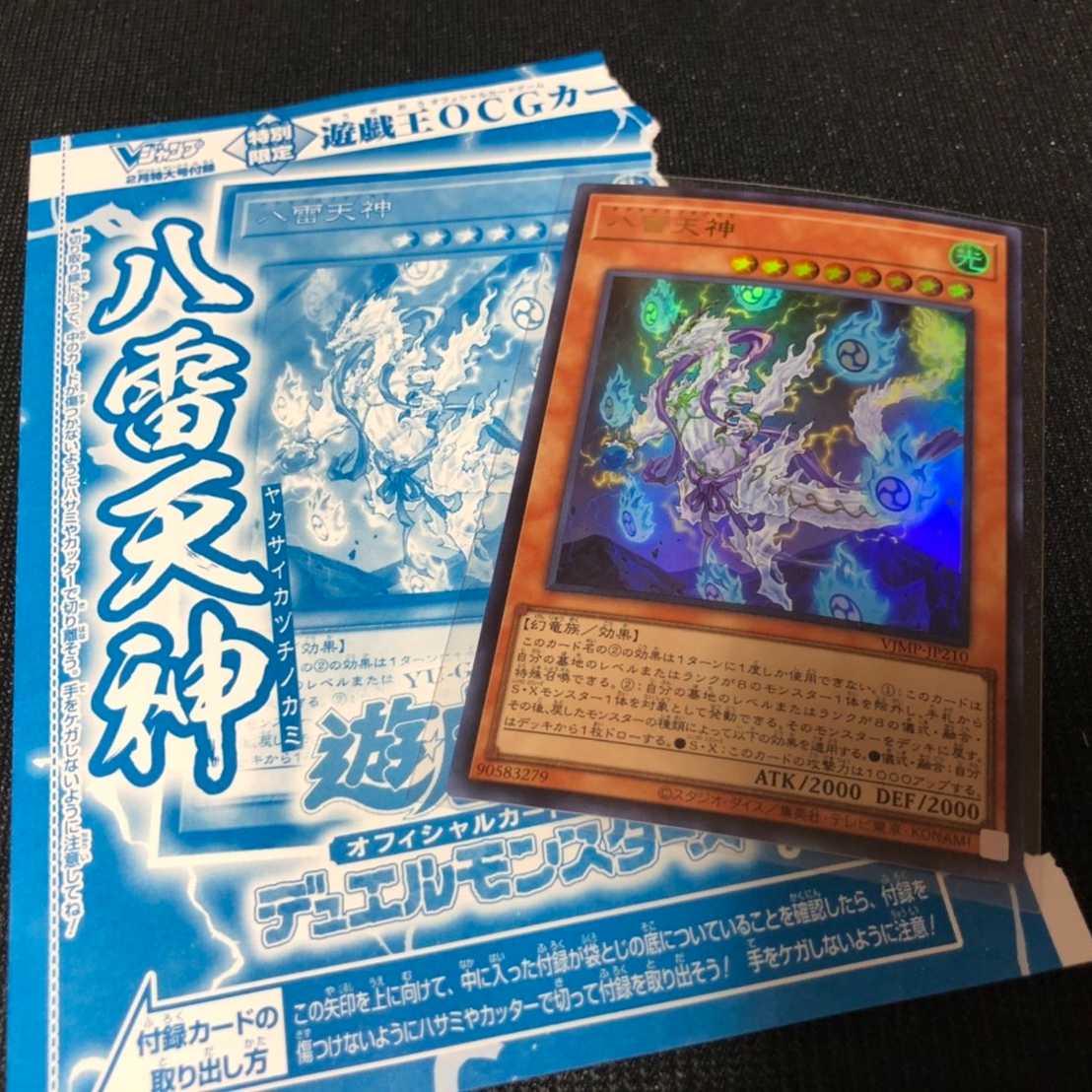 八雷天神 1枚 遊戯王OCG Vジャンプ2月号付録 新品 1枚の通販 黒翼亭