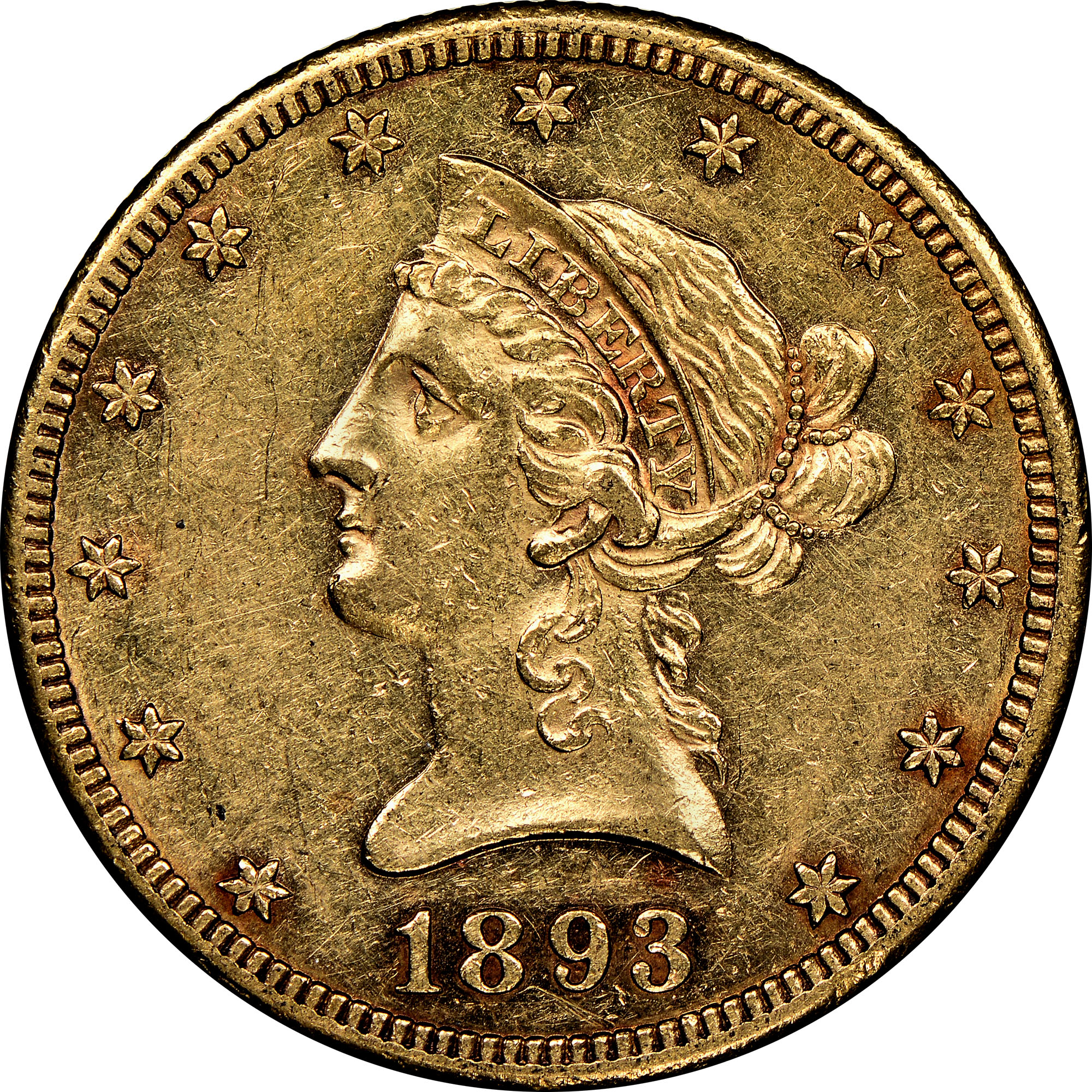 1893 CC $10 MS | Coin Explorer | NGC