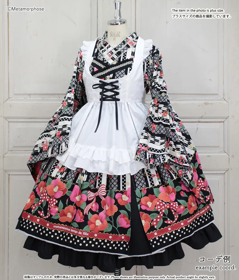 おとめの恋つばき 着物合わせ風ブラウス | metamorphose temps de