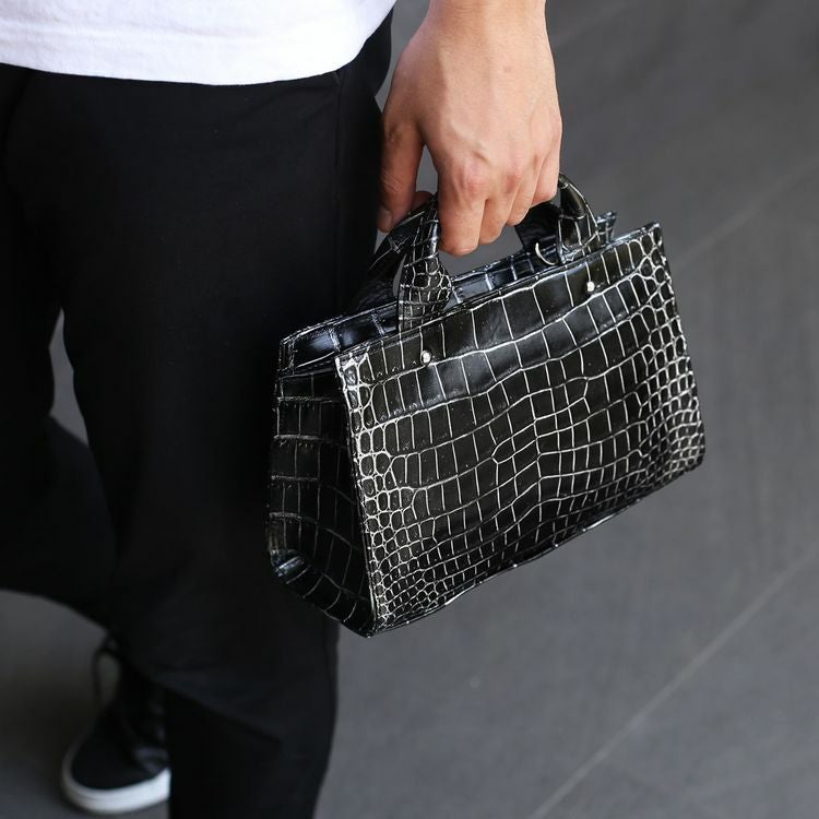 クロコダイル ハンドバッグ 日本製 2WAY 4FA