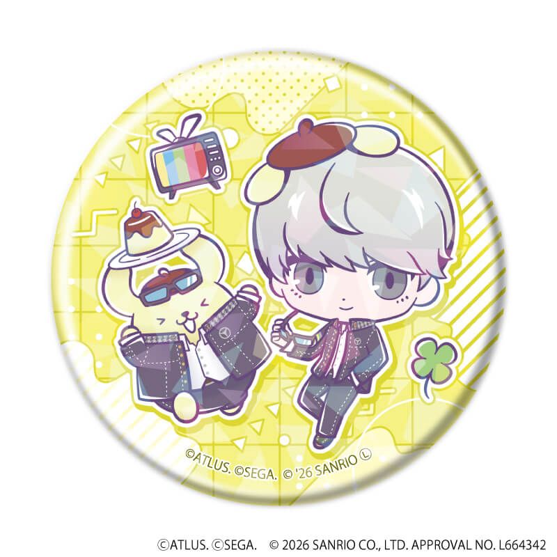 P30th×サンリオキャラクターズ｜ホログラム缶バッジ(57mm)「P30th