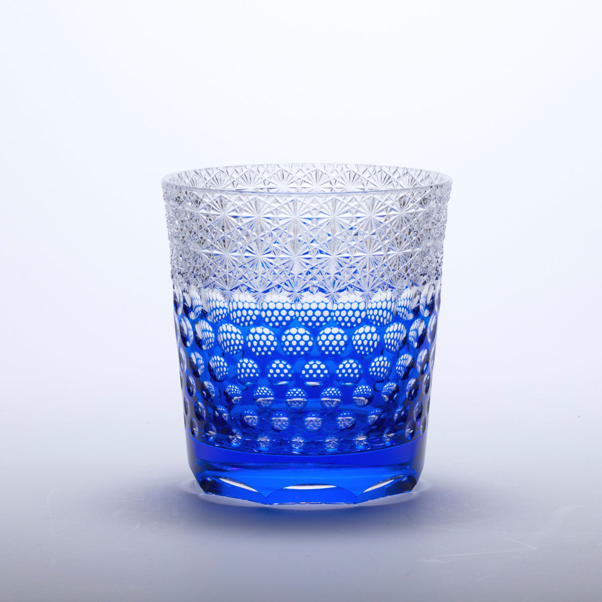 M-204 石塚春樹作 菊繋ぎに玉重文様 オールド – 硝子工房 彩鳳