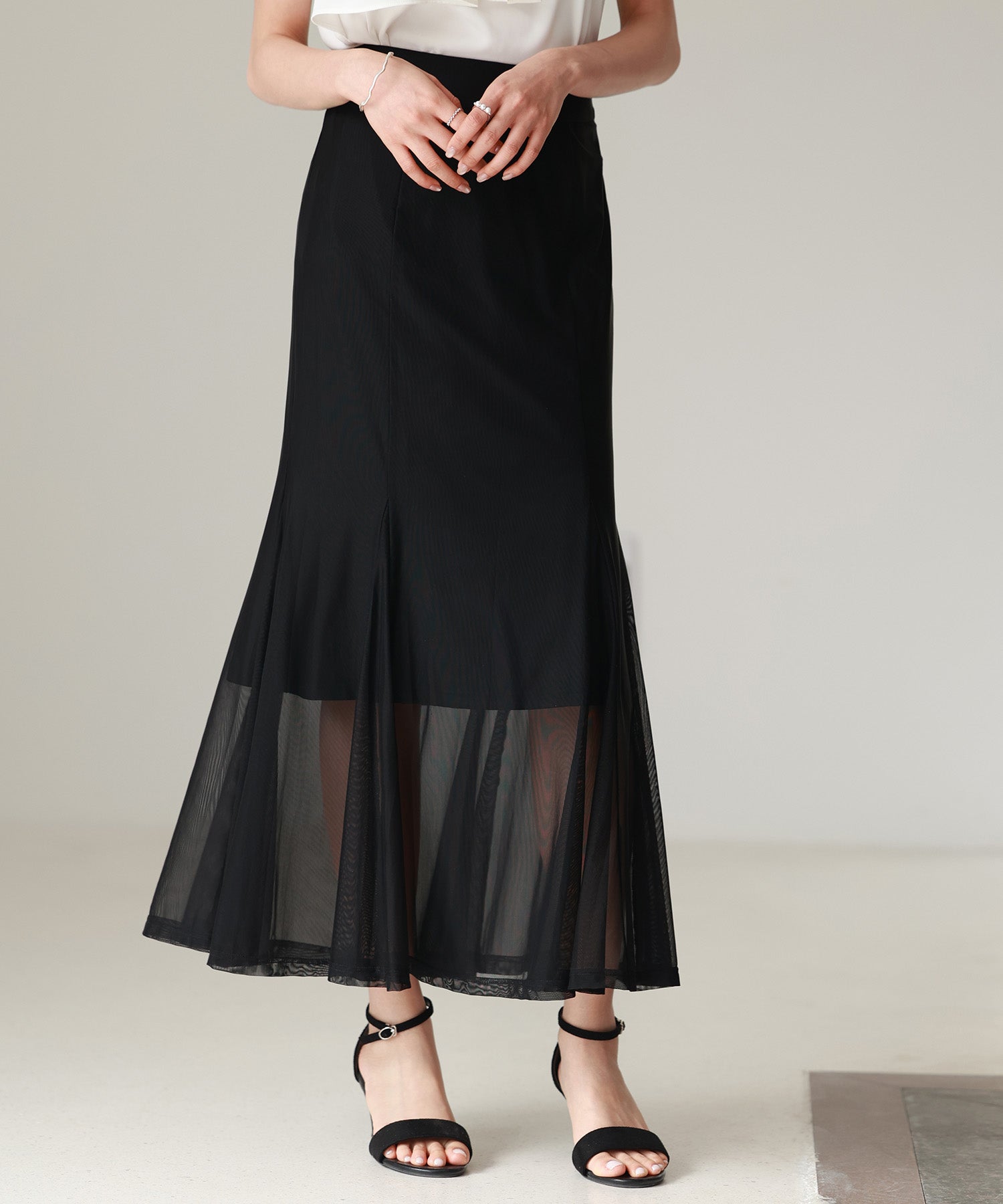 マーメイドチュールロングスカートsdp0298 ブラック – [公式]SAISON DE