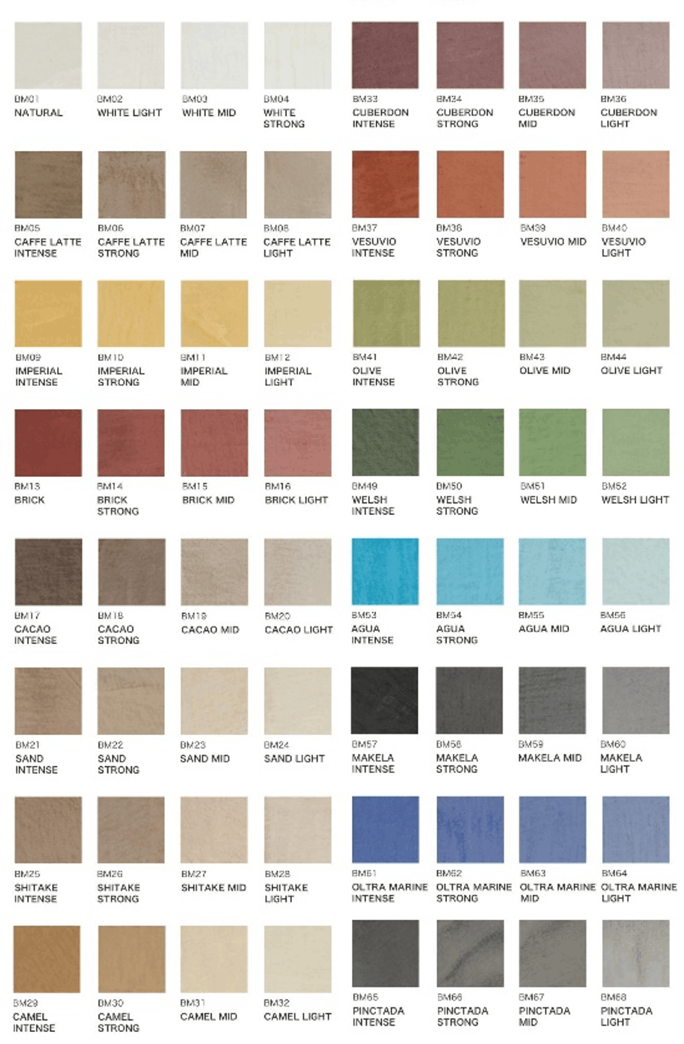 左官材料モールテックスのカラーチャート | SAKAN MAG.（サカンマグ