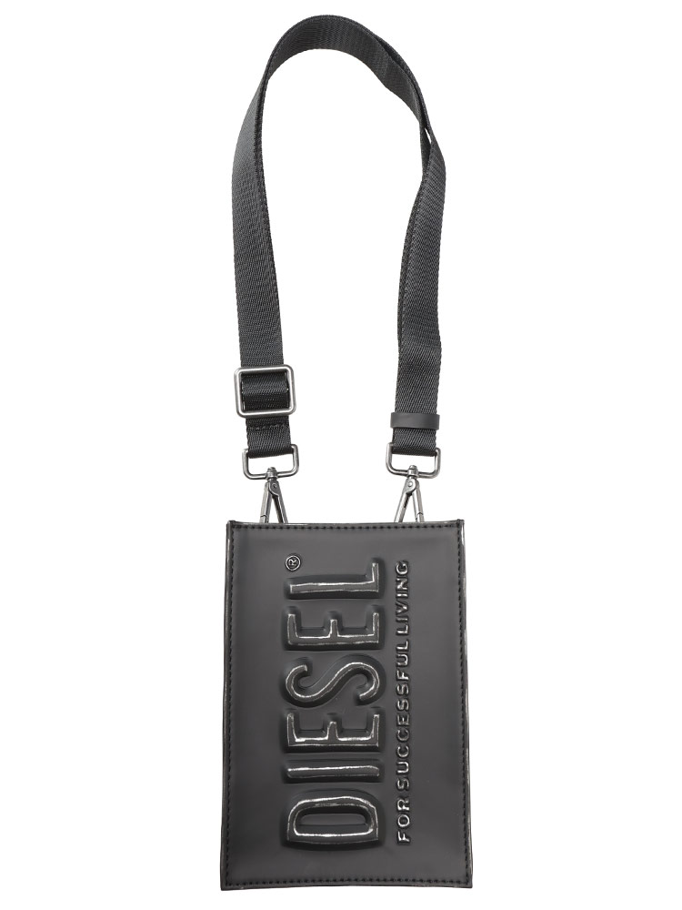 DIESEL (ディーゼル) メタルエフェクトロゴ スマートフォンホルダー