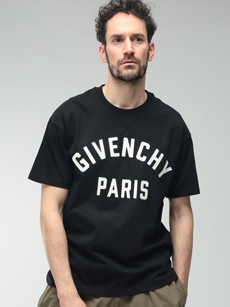 GIVENCHY (ジバンシィ) フラワープリント クルーネック 長袖 Tシャツ