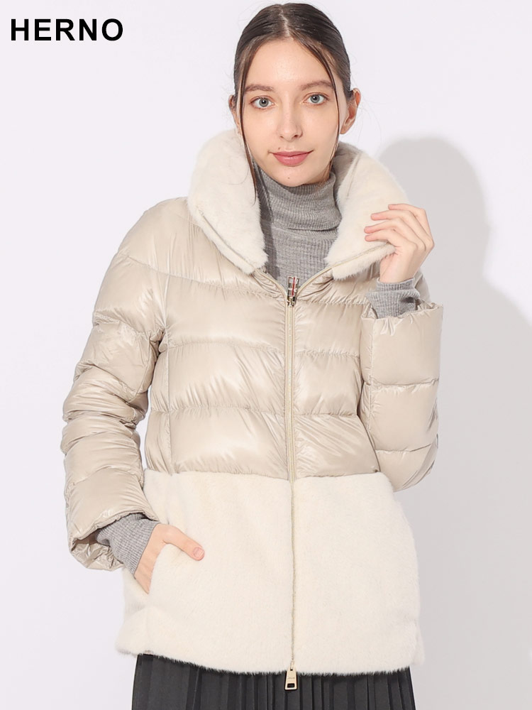 HERNO (ヘルノ) エコファー フルジップ ダウンジャケット HRLPL1123D