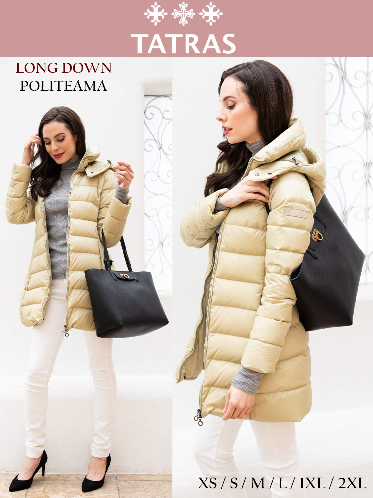 TATRAS (タトラス) フード取り外し スタンド フルジップ ロング ダウン