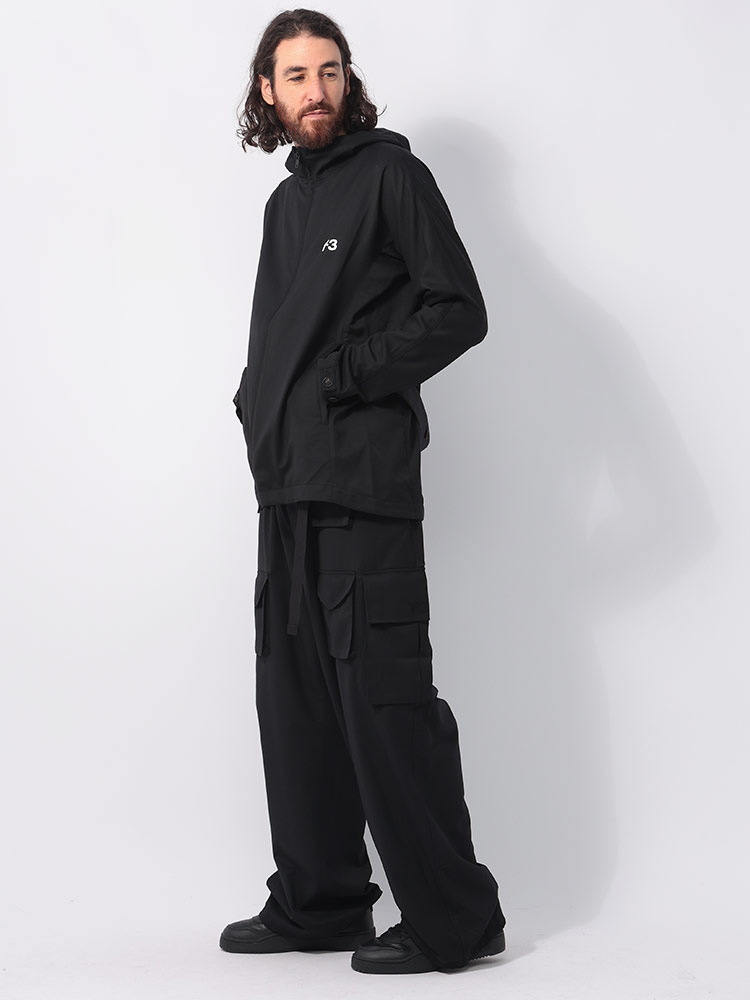 Y-3 (ワイスリー) ウールブレンド ウエストベルト フルジップ パーカー