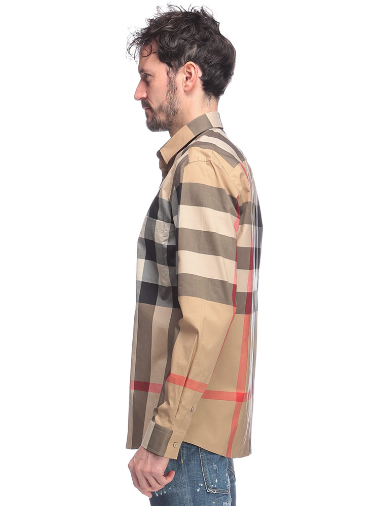 BURBERRY (バーバリー) 綿100％ チェック柄 長袖 シャツ BB8071445