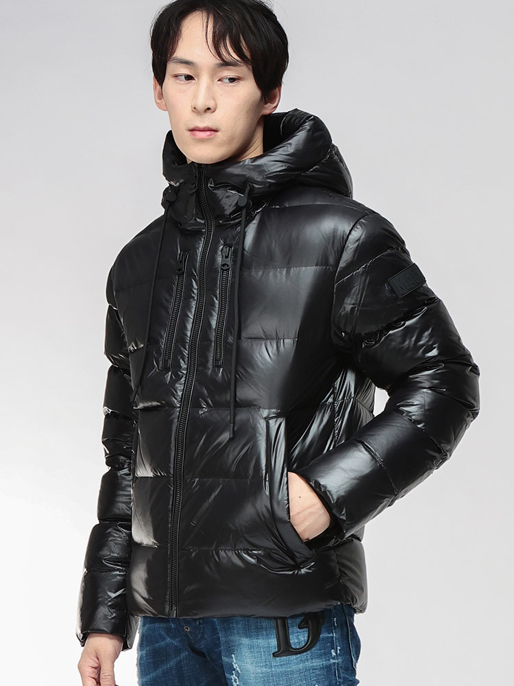 MACKAGE (マッカージュ) ロゴ ワッペン フルジップ ダウンジャケット