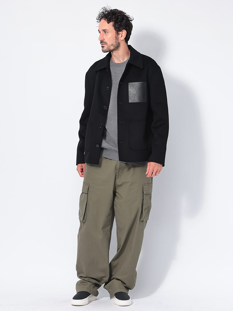 LOEWE (ロエベ) カシミヤ混 ワークウェア ジャケット LEH526Y03WBE