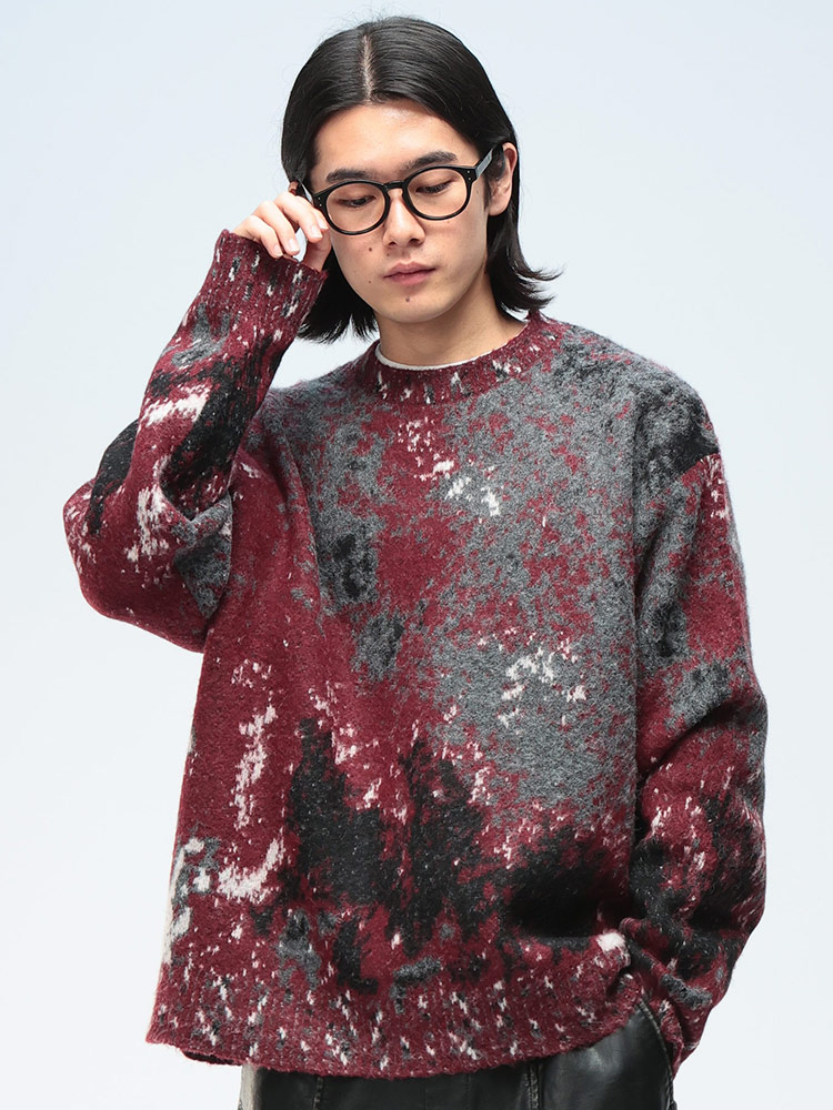 Cathy's Closet (キャシーズ クロセット) アブストラクト柄 クルー