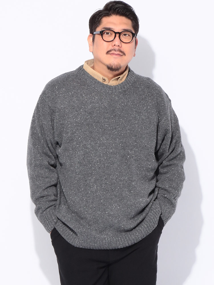 courreges (クレージュ) ショルダースナップ ロゴ刺繍 リブニット