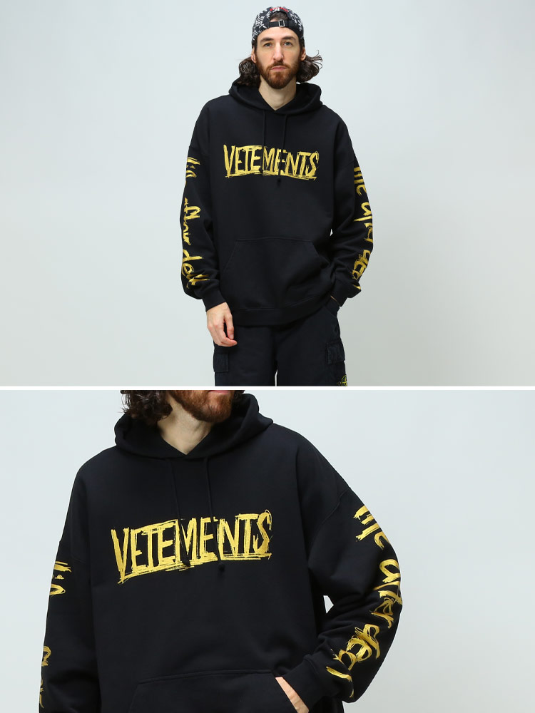 VETEMENTS ヴェトモン ブランド メンズ パーカー ロゴ プリント プル