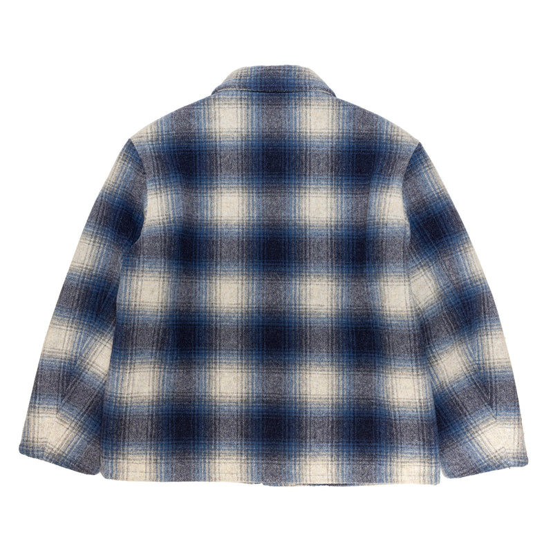 OMBRE CHECK WOOLJACKET / BLUE – SC WEB STORE