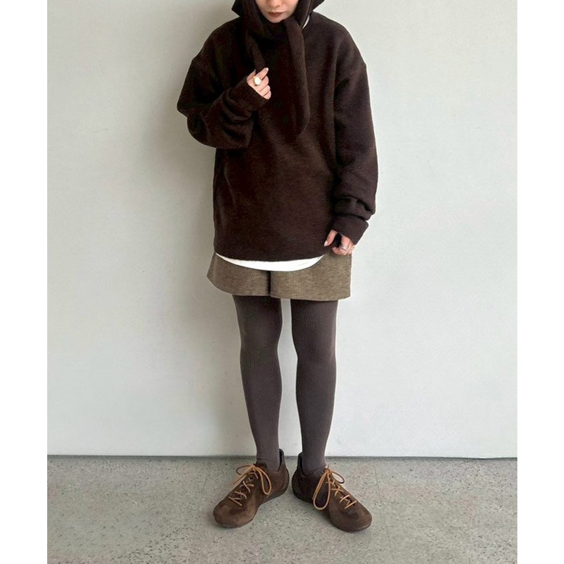 キャナルジーン CANAL JEAN anuke Layered Scarf Knit レイヤード