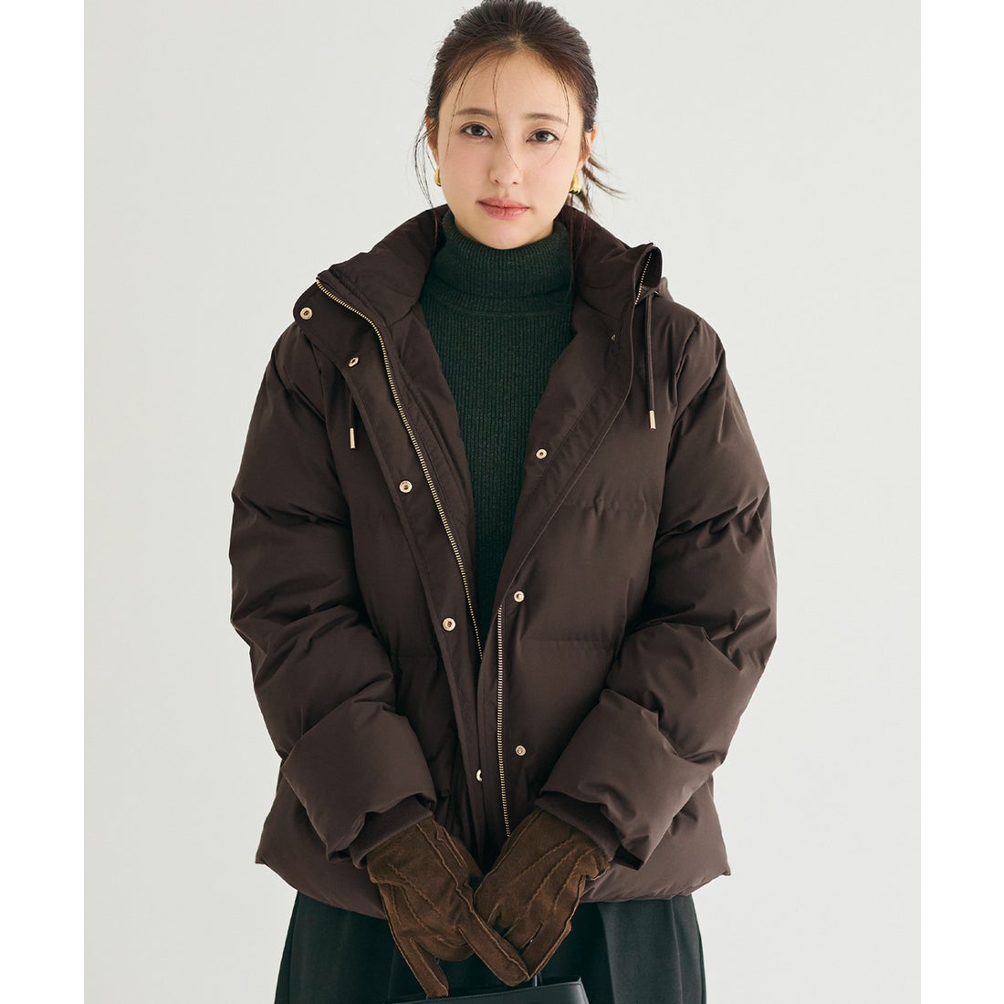 コカ coca シームレス中綿ブルゾン （Dk.brown） -ファッション通販