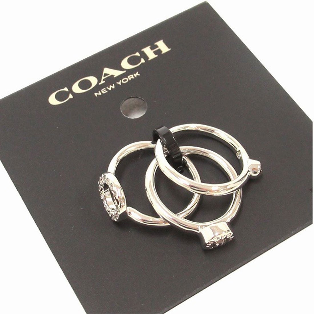 コーチ COACH コーチ リング COACH アウトレット 3連リング シルバー