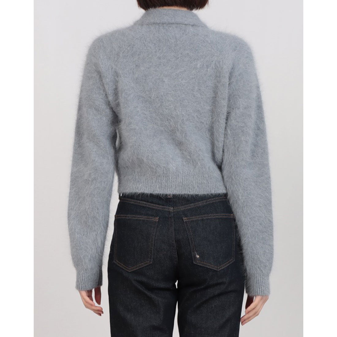 クラネ CLANE ANGORA SHORT KNIT CARDIGAN （BLUE） -ファッション通販