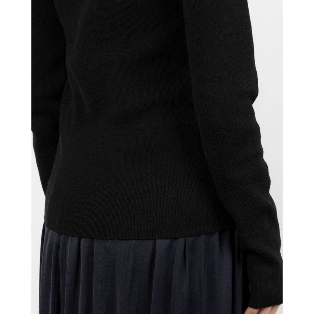 クラネ CLANE ZIP UP TURTLE KNIT TOPS （BLACK） -靴＆ファッション