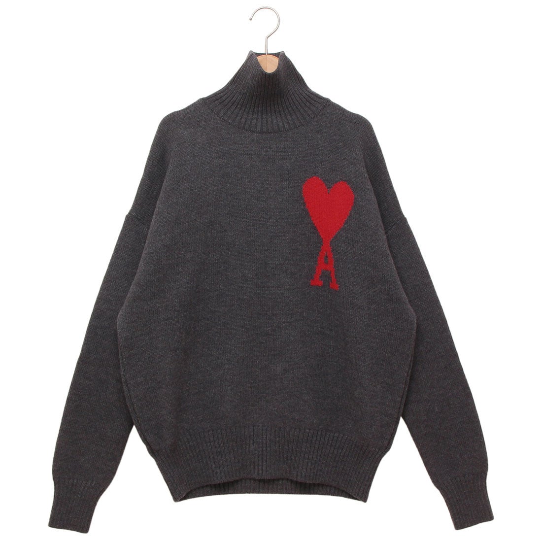 アミパリス Ami Paris ニット セーター グレー メンズ AMI PARIS
