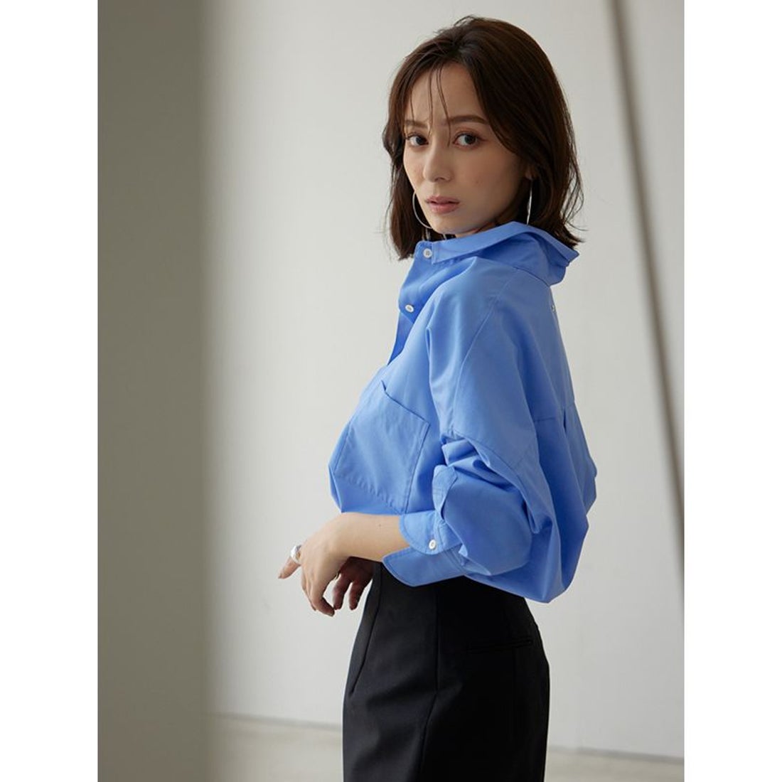 アニュアンス anuans スタンダードシャツ （ORANGE） - ファッション