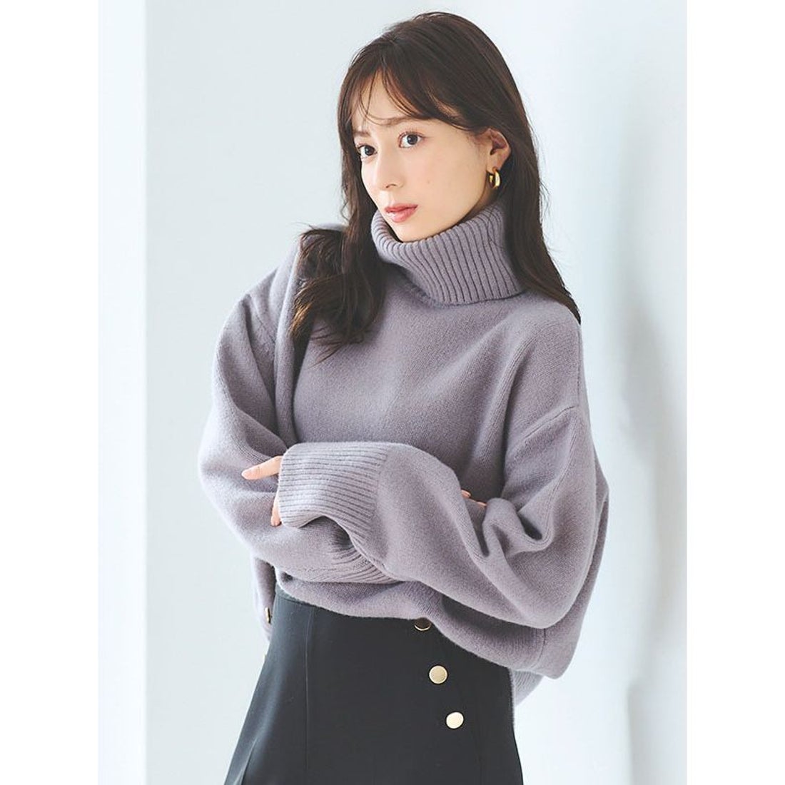 アニュアンス anuans ウールカシミヤタートルニットプルオーバー