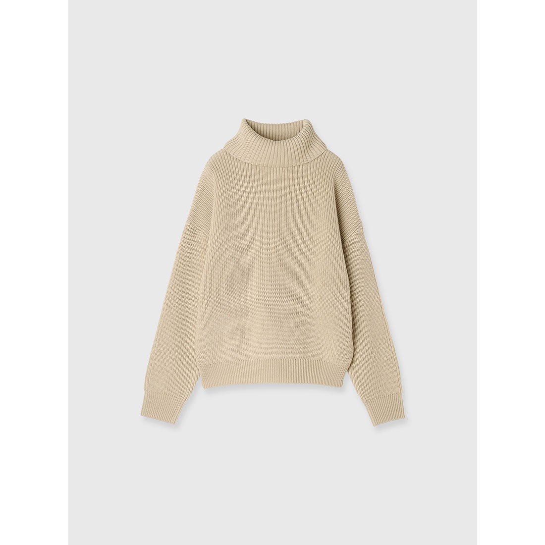 アニュアンス anuans ハイゲージタートルルーズニット （BEIGE