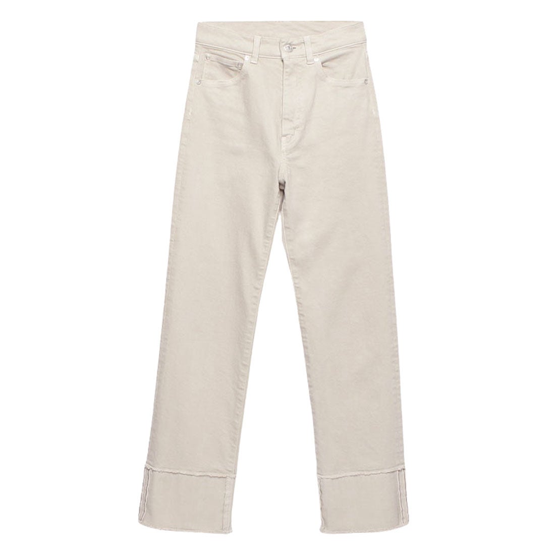 アニュアンス anuans ロールアップデザインデニムパンツ （SAND BEIGE